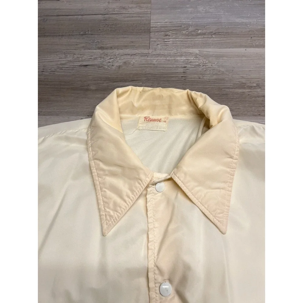 Vintage Windbreaker Coach Jacket XL Lined Baggy White Boxy Cropped Oversized 60s